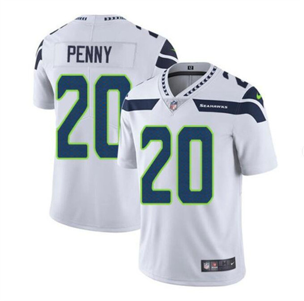 Men's Seattle Seahawks #20 Rashaad Penny White Vapor Untouchable Limited Stitched Jersey
